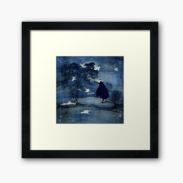 Midnight Walking Framed Art Print