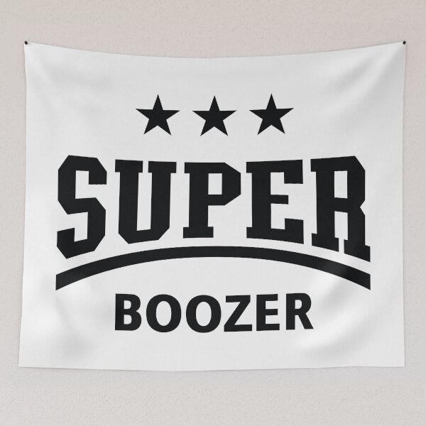 Item preview, Super Boozer (Boozing / Drinking / Alcohol / Black) designed and sold by MrFaulbaum.