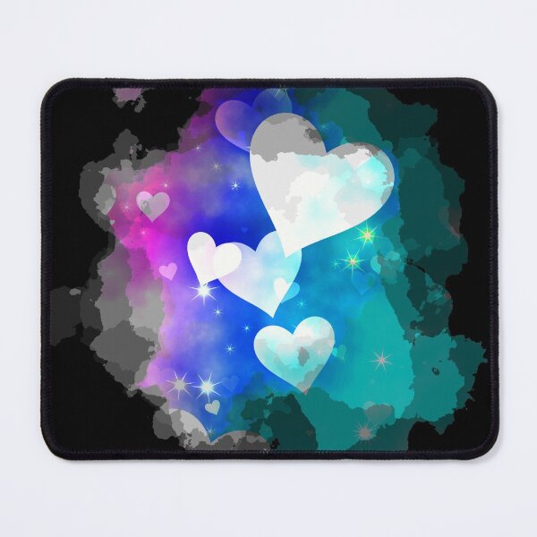 Item preview, Watercolour Dreamy Hearts in Pink Blue and Aqua designed and sold by Trinket-Trickster.