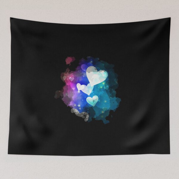Item preview, Watercolour Dreamy Hearts in Pink Blue and Aqua designed and sold by Trinket-Trickster.