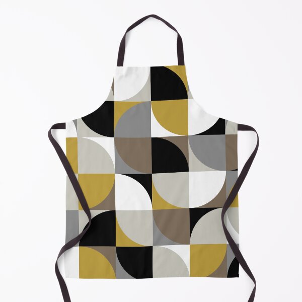 Item preview, RETRO squares mustard grey black white beige taupe designed and sold by Delinda Graphic Studio.