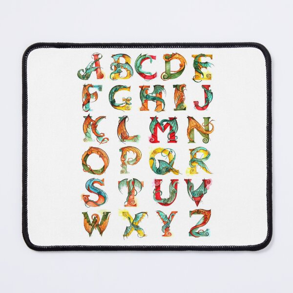 Item preview, dragon alphabet designed and sold by Angela Betta Casale.