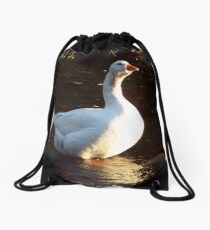 Peaceful goose Drawstring Bag