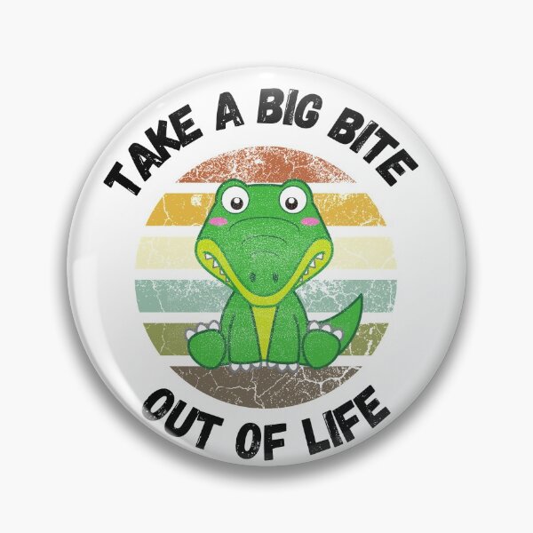 Item preview, Take A Big Bite Out Of Life Alligator Clipart Retro Sunset designed and sold by LuckyKermit.