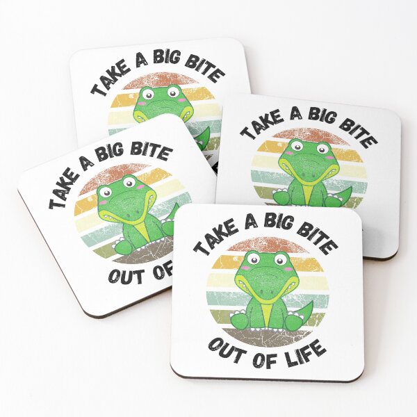 Item preview, Take A Big Bite Out Of Life Alligator Clipart Retro Sunset designed and sold by LuckyKermit.
