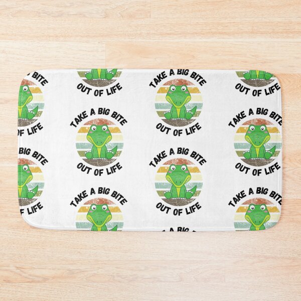 Item preview, Take A Big Bite Out Of Life Alligator Clipart Retro Sunset designed and sold by LuckyKermit.