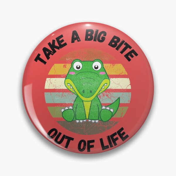 Item preview, Take A Big Bite Out Of Life Alligator Clipart Retro Sunset In Red designed and sold by LuckyKermit.