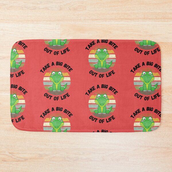 Item preview, Take A Big Bite Out Of Life Alligator Clipart Retro Sunset In Red designed and sold by LuckyKermit.
