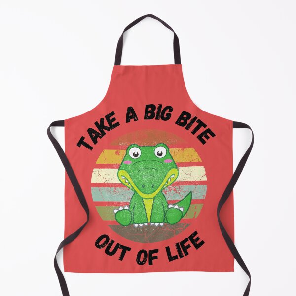 Item preview, Take A Big Bite Out Of Life Alligator Clipart Retro Sunset In Red designed and sold by LuckyKermit.