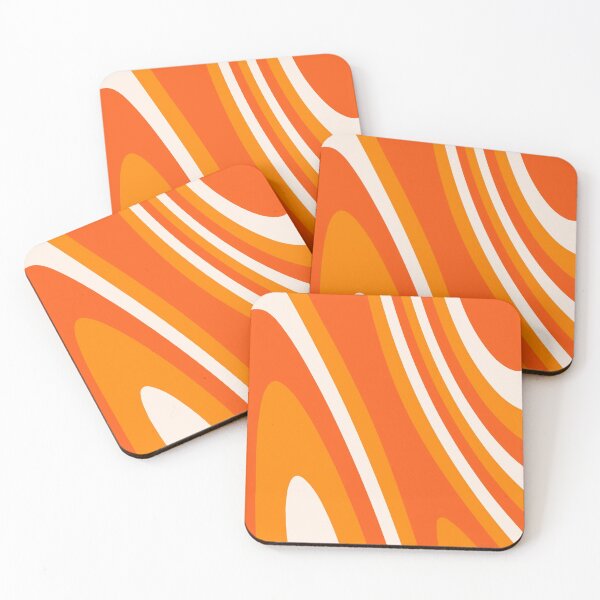 Item preview, Deep Orange Groovy Swirls Abstract Design designed and sold by patternsoup.