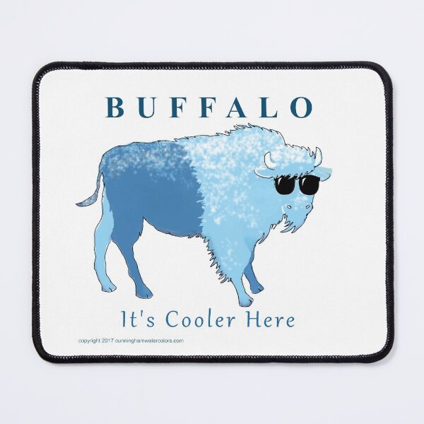 Item preview, Buffalo Illustration Cooler Here! designed and sold by MB Cunningham.