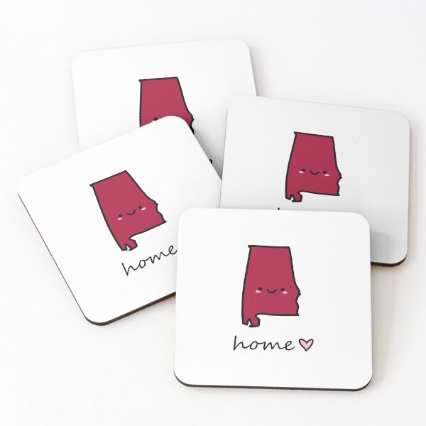 Item preview, cute smiley Alabama home lettering UA colors designed and sold by Maple Design Studio.