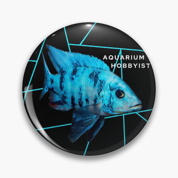 Item preview, Blue Peacock Cichlid Black Background designed and sold by GFishy.