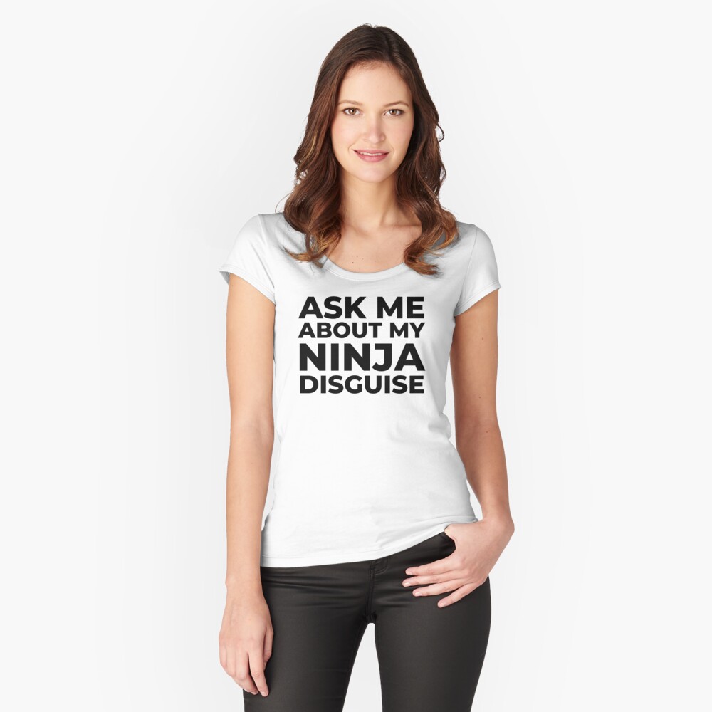 Mens Ask Me About My Ninja Disguise Flip T shirt Funny Costume