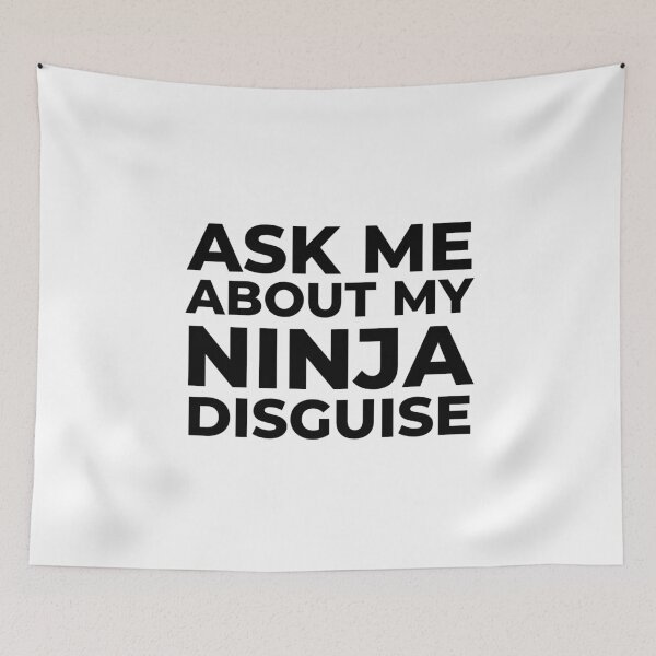 Item preview, Mens Ask Me About My Ninja Disguise T Shirt Funny Costume Graphic Humor Tee designed and sold by world-of-things.