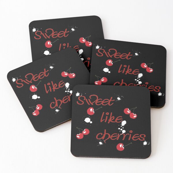 Item preview, Sweet like cherries, cute veggy outfits, sweet girl sayings designed and sold by Kirei-Lily.