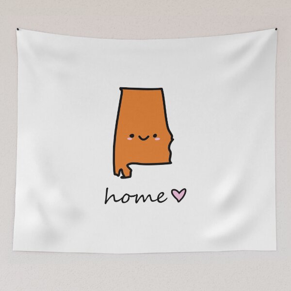 Item preview, cute smiley Alabama home lettering Auburn colors designed and sold by Maple Design Studio.