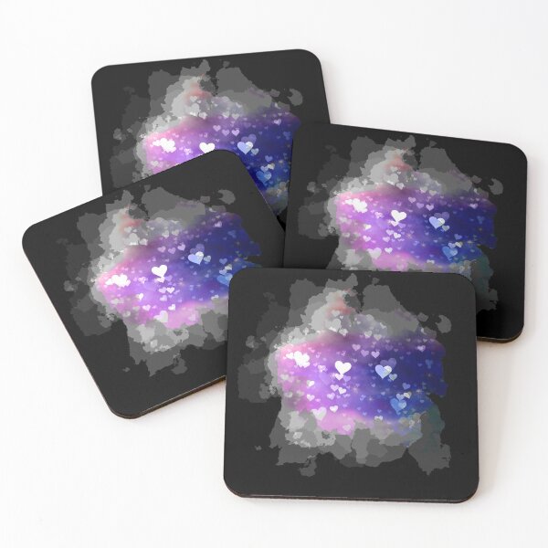 Item preview, Watercolour Small Dreamy Hearts in Purple, Pink and Blue designed and sold by Trinket-Trickster.