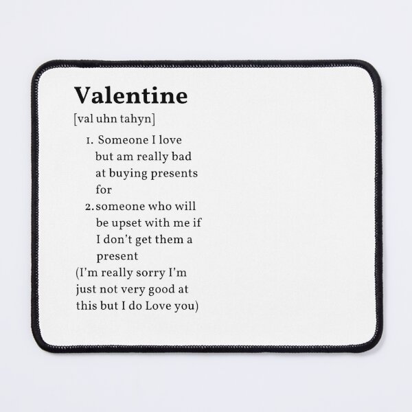 Item preview, Valentine - The definition - apologetic designed and sold by BearLoveDesign.