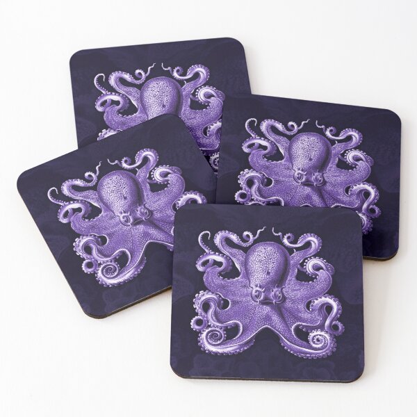 Item preview, Octopus Squid Kraken Art Tentacles Seashell Deep Sea Ocean Creatures Lover (Purple, Alt) designed and sold by Mechanical Whispers.
