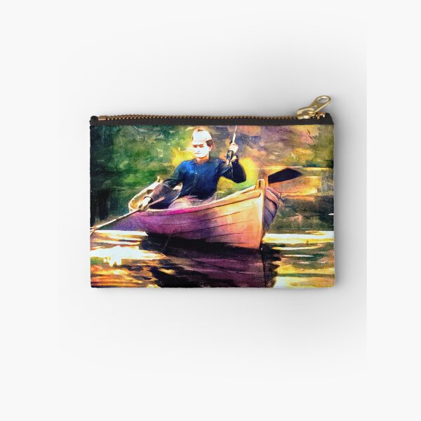 Item preview, Gone Fishing vintage  sketch watercolor  designed and sold by scrolla.