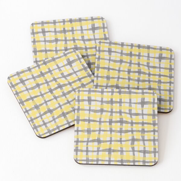 Item preview, Warped Gray and Yellow Plaid  designed and sold by TanglePatch.