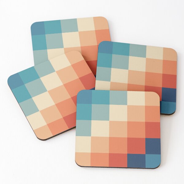 Item preview, Retro 70s Color Block Pixel Pattern designed and sold by ind3finite.