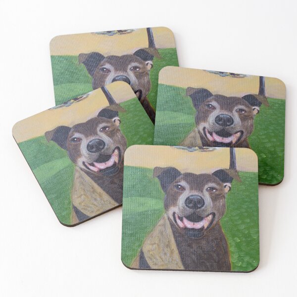 Item preview, brown staffie dog designed and sold by Rebekah Gavra.