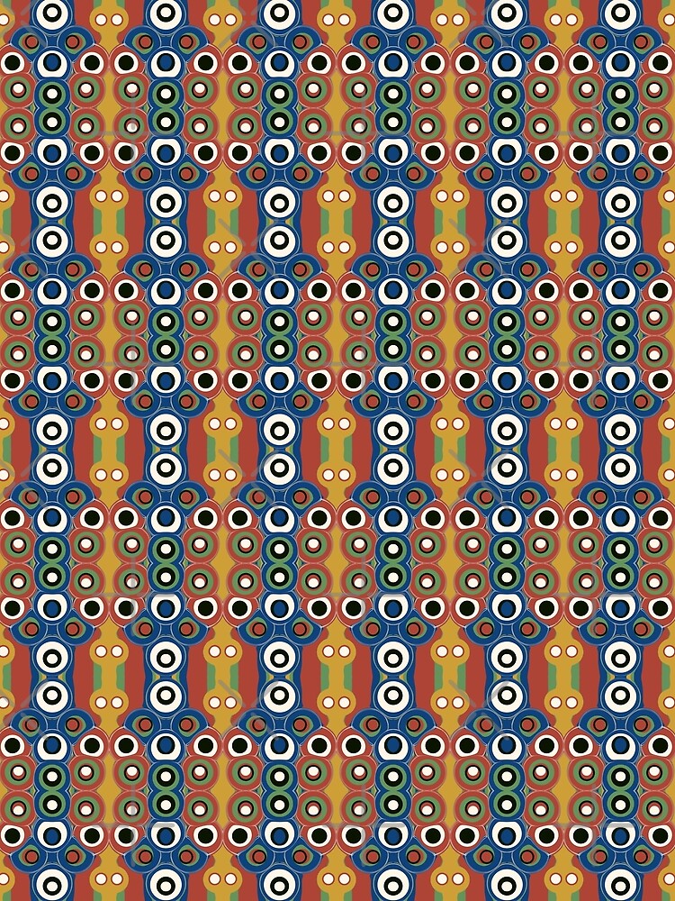 Thumbnail 3 of 3, Scarf, Abstract Primary Colors Pattern designed and sold by TanglePatch.