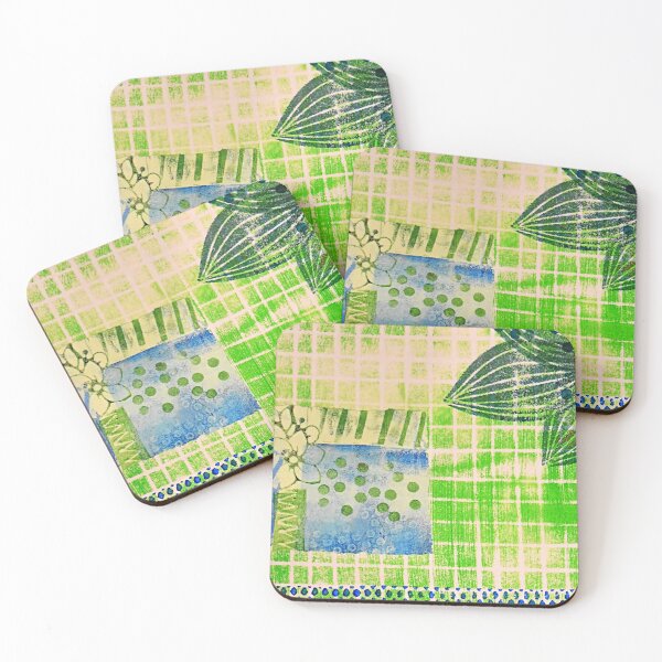 Item preview, The Garden Abstract - green and blue designed and sold by Project182500.