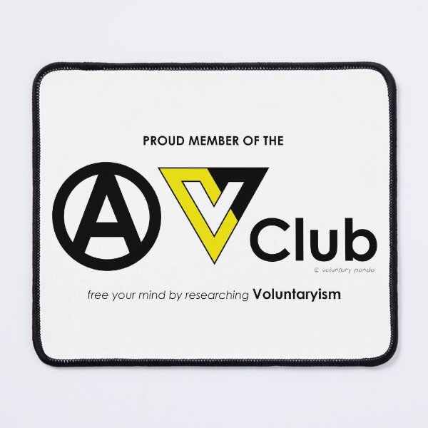 Item preview, A. V. Club (Anarchist/Voluntaryist) designed and sold by VoluntaryPanda.