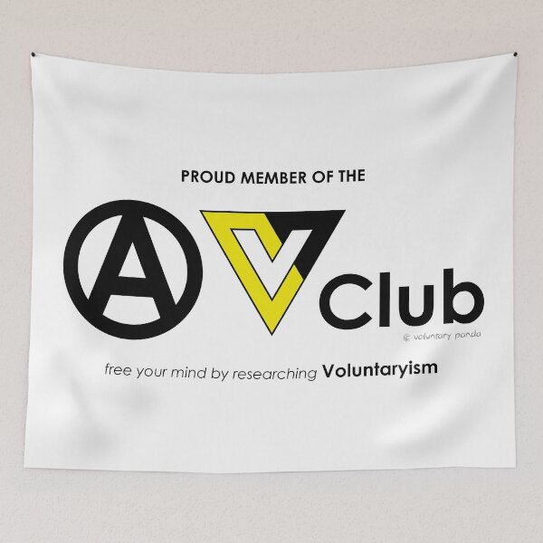 Item preview, A. V. Club (Anarchist/Voluntaryist) designed and sold by VoluntaryPanda.