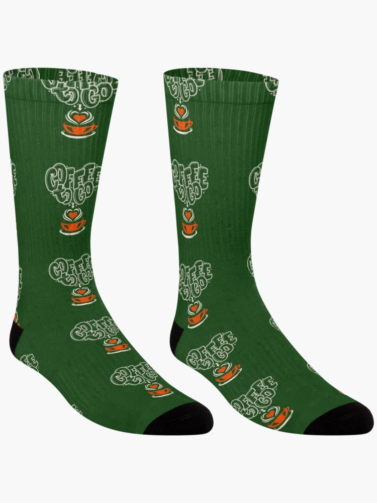 Thumbnail 3 of 5, Socks, Coffee Obsessed Time For Everyone designed and sold by RihabPrint.