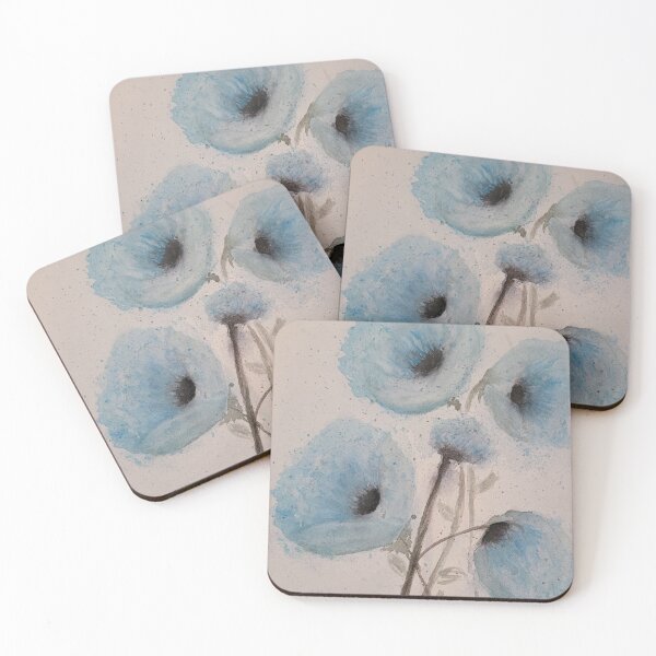 Item preview, Light Blue Flowers designed and sold by Jennifer Yatzeck.