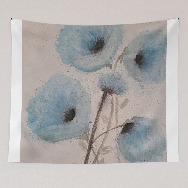 Item preview, Light Blue Flowers designed and sold by Jennifer Yatzeck.