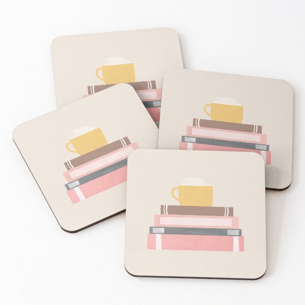 Item preview, Books and Coffee - Bookish Art designed and sold by Homebody Hobbyist.