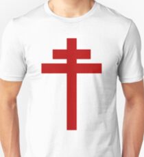 cross of Lorraine - Knights Templar - Holy Grail - Joan of Arch - The Crusades Unisex T-Shirt