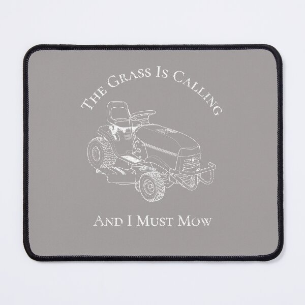 Item preview, Distressed The Grass Is Calling And I Must Mow Riding Lawn Mower Design designed and sold by Angela Mello.
