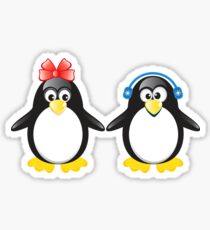 Pair of cute penguins Sticker