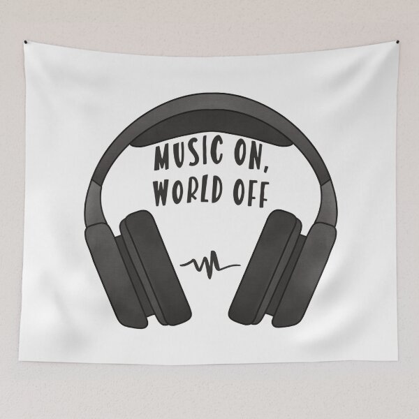 Item preview, Music On, World Off  designed and sold by Homebody Hobbyist.
