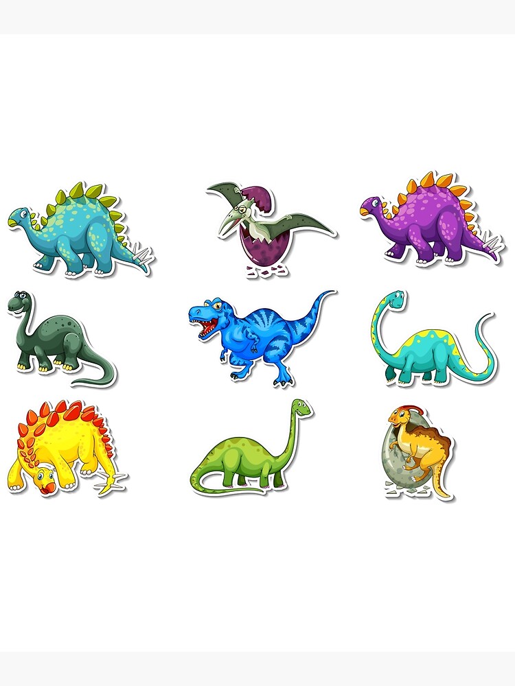 "dinosaur stickers, dinosaur fan" Poster for Sale by fzfzstore Redbubble
