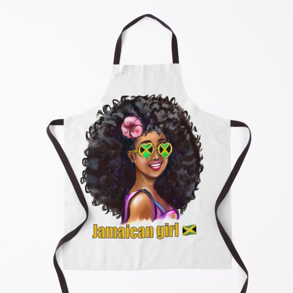 Item preview, The best Gifts for black women 2022 Jamaican girl with Jamaican flag Sun shades and pink hibiscus flower in her big natural afro hair. Jamaica designed and sold by Artonmytee.