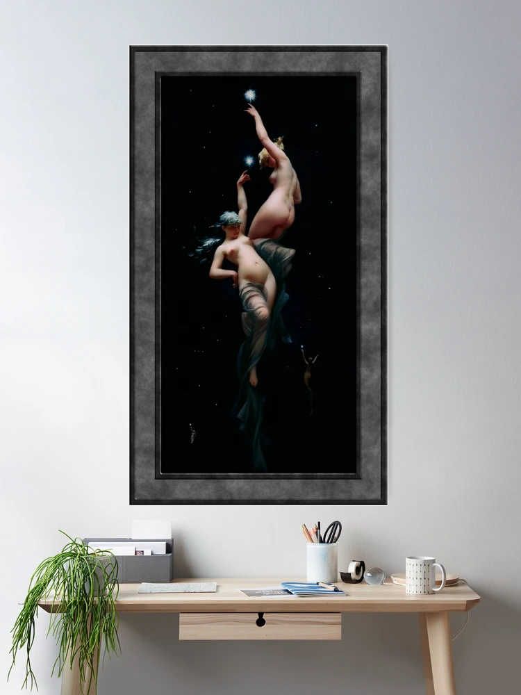 Moonlit Beauties by Luis Ricardo Falero Remastered Xzendor7 Classical Art Old Masters Reproductions Room Decor Poster Art Print
