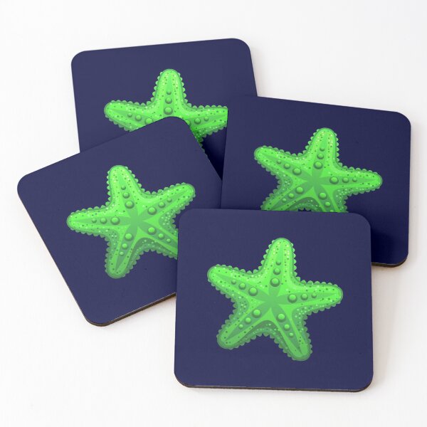 Item preview, Cute Bright Green Starfish designed and sold by PawsitiveMum.