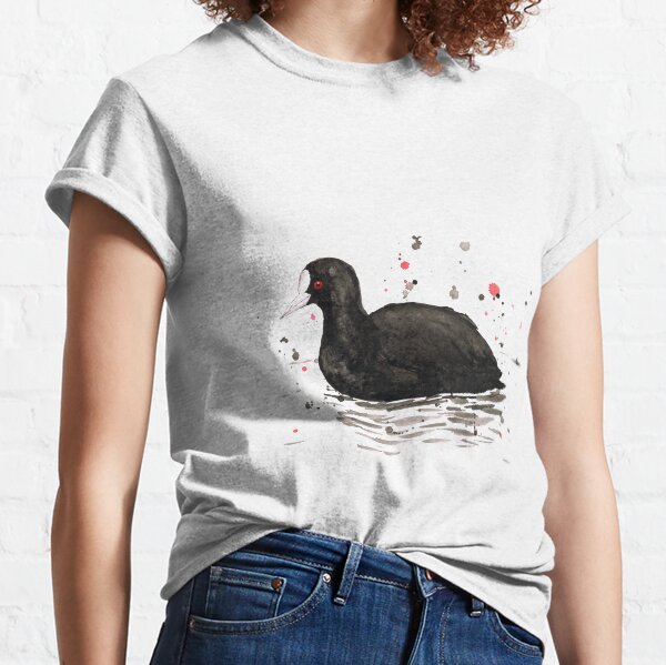 An ink drawing of a common coot. Classic T-Shirt