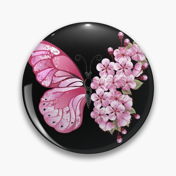 Item preview, Flower Butterfly with Pink Sakura designed and sold by angelusdark.