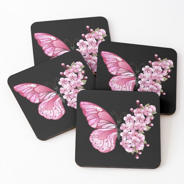 Item preview, Flower Butterfly with Pink Sakura designed and sold by angelusdark.