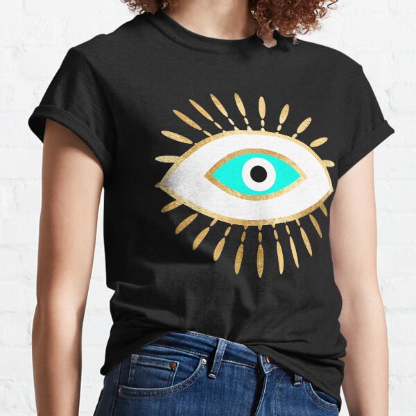 hamsa evil eye gold foil print Classic T-Shirt