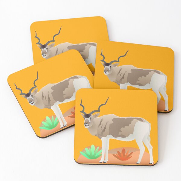 Item preview, Addax and desert wildlife, wild animals art, Bovidae family, sahara desert,  designed and sold by SGS-.