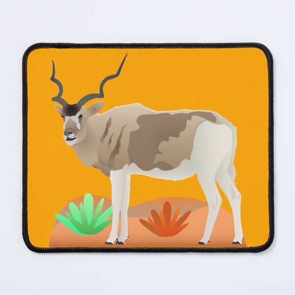 Item preview, Addax and desert wildlife, wild animals art, Bovidae family, sahara desert, designed and sold by SGS-.